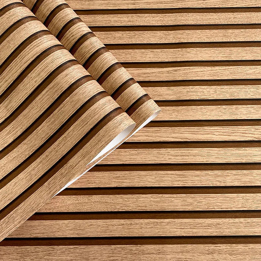 45cm Big Roll Home Decoration Background Wall Desk Cabinet Wallpaper Wood Stripes Waterproof PVC Self-adhesive Wall Stickers WAREHOUSE SHOP