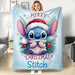 Disney Stitch Christmas Blanket — Soft Warm Festive Kids Gift