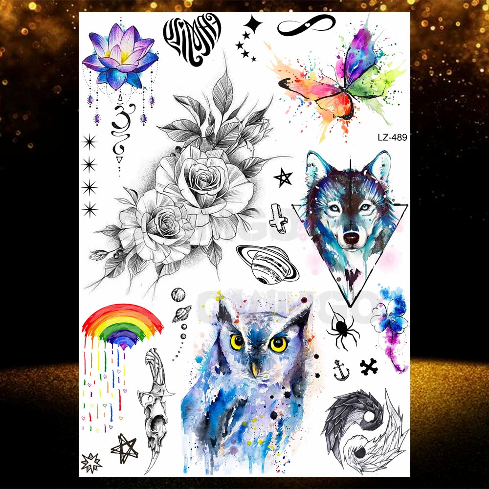 Chicano Bandit Mexico Temporary Tattoos For Men Women Fake Car Nun Tattoo religion Stickers Realistic Back Waterproof Tatoos