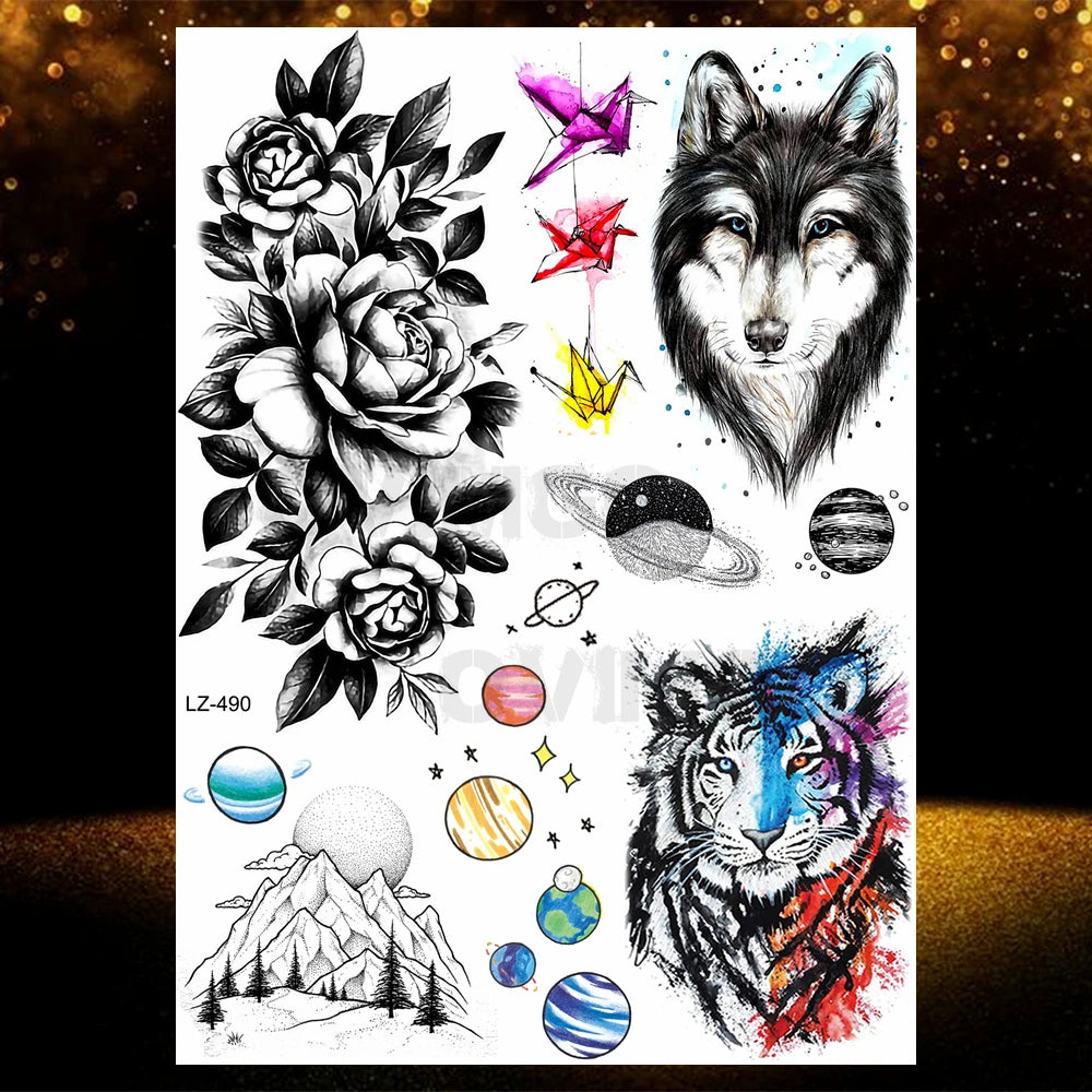 Chicano Bandit Mexico Temporary Tattoos For Men Women Fake Car Nun Tattoo religion Stickers Realistic Back Waterproof Tatoos