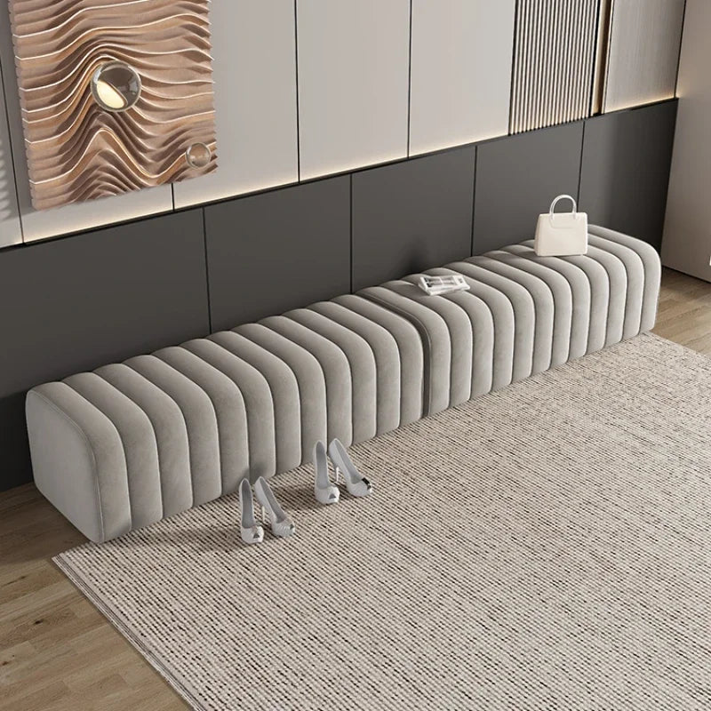 Luxury Velvet Bench - Nordic Footrest End of Bed Low Stool