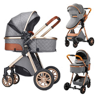 Baby Stroller 3-in-1 Lightweight stroller Travel System Multifunctional Pram with Aluminum Frame Compact Stroller for Newborn