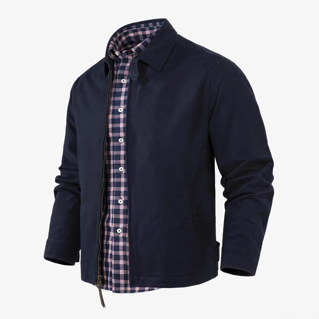 European and American Popular Fashionable Comfortable Multi Pocket Jacket for Men's Casual Pure Cotton Lapel Windproof Jacket