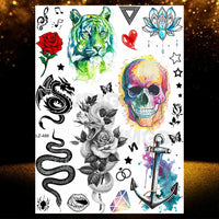 Chicano Bandit Mexico Temporary Tattoos For Men Women Fake Car Nun Tattoo religion Stickers Realistic Back Waterproof Tatoos