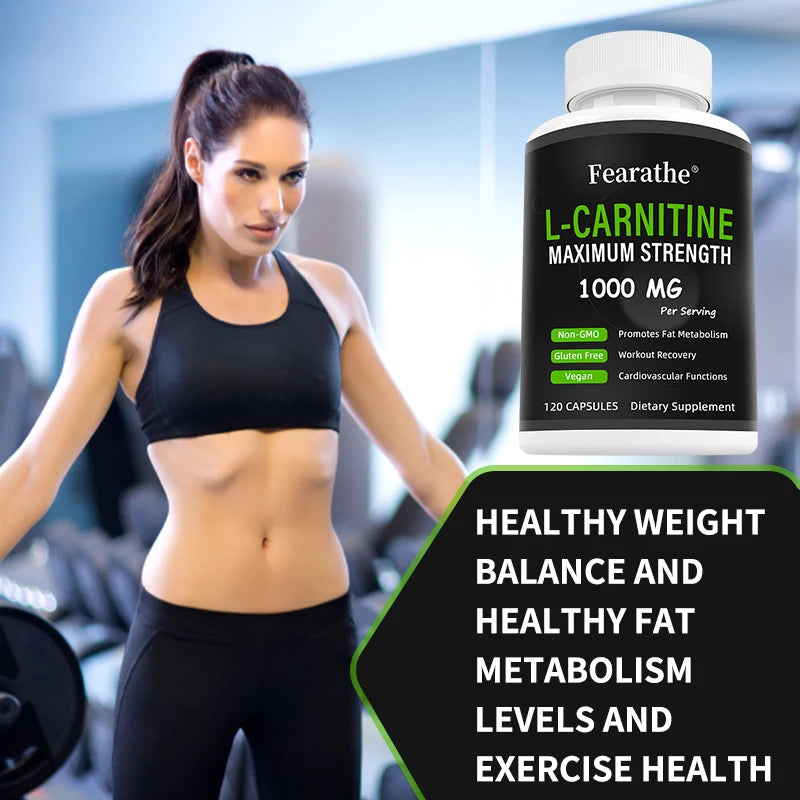Extra Strength L-Carnitine - 1000mg Per Serving - Boost Your Metabolism and Increase Performance, Dietary Supplement