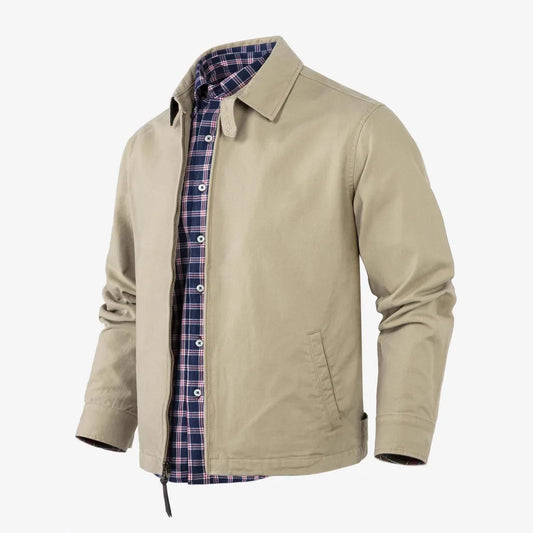 European and American Popular Fashionable Comfortable Multi Pocket Jacket for Men's Casual Pure Cotton Lapel Windproof Jacket