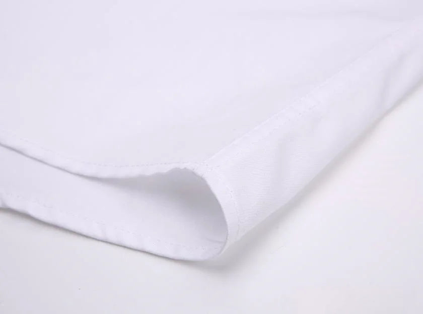 New Men Formal Shirt Long Sleeve Office Solid Color Anti-Wrinkle Fashion Business Pocket White Social Pocket Shirts 5XL 6XL 7XL