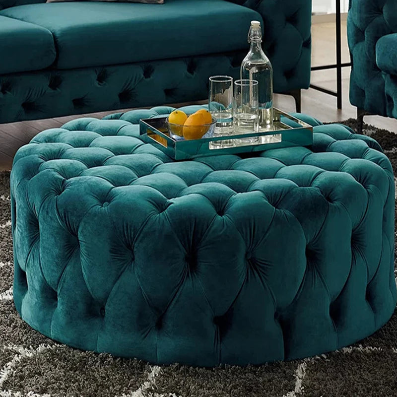 Luxury Sofa living room furniture Home Relaxing velvet Giant Low Stool Modern bedroom floor Pouf INS designer Lazy soft ottoman