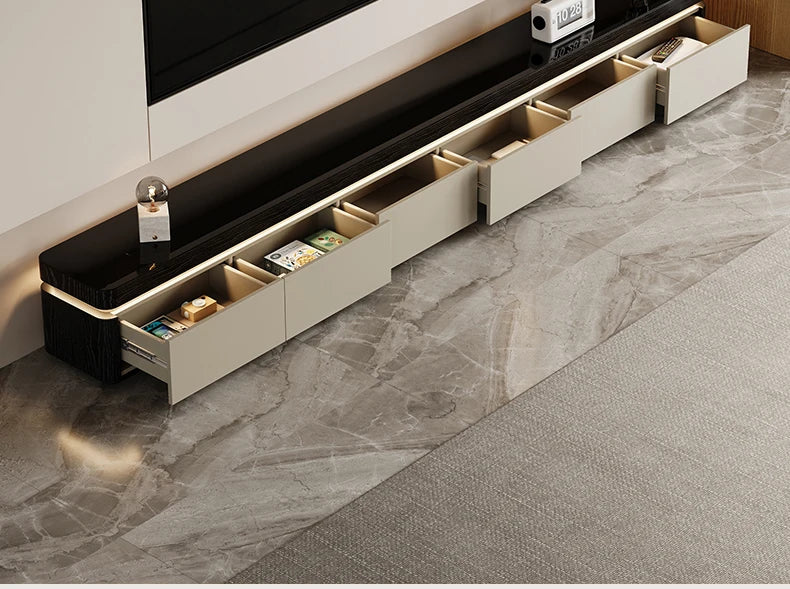 Elegant Space Saving TV Stand Eco Friendly Materials Sustainable Modern Aesthetics TV Stand Sliding Doors Living Room Furniture