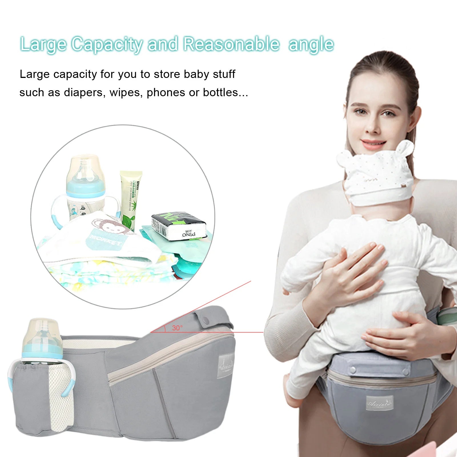 ErgoCarry Pro — Ergonomic Baby Carrier & Hip Seat