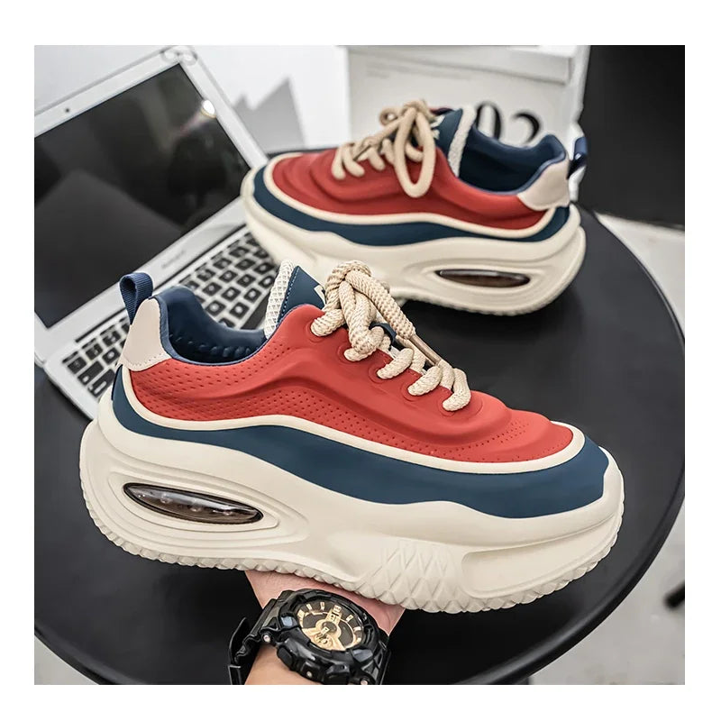 New Platform Vulcanized Sneakers Men Street Style Casual Shoes For Men Punk Chunky Social Men's Sneakers Korean 2025 Large Size