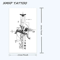 Fallen Angel temporary tattoo sticker, waterproof tattoo, lasts to 15 days fake tattoo, semi permanent tattoo Fallen Angel