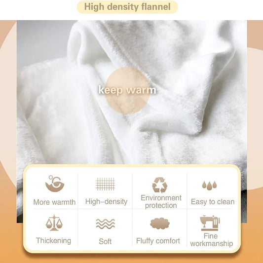 Christmas Blanket - Reindeer Snowman Lights Pattern Festive Warm Throw