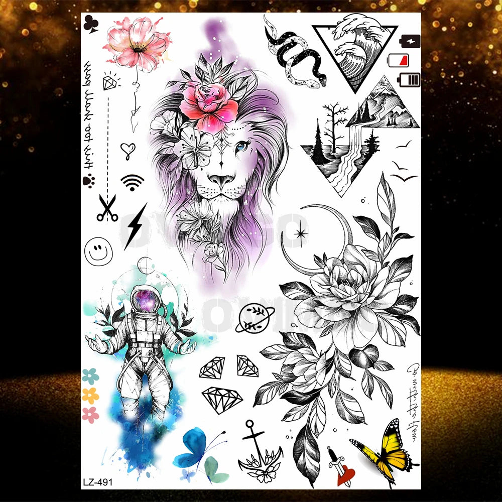 Chicano Bandit Mexico Temporary Tattoos For Men Women Fake Car Nun Tattoo religion Stickers Realistic Back Waterproof Tatoos