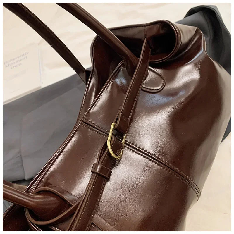New PU Leather Tote Bag. Slouchy Hobo Handbag Fashion Shoulder Bag. Large Top Handle Bag for Women Work Shopping Travel