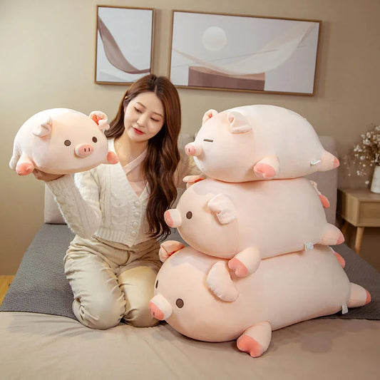 Big Size Cute Squish Pig hug pillow Doll Plush Piggy Toy Animal Comfort Soft Pillow Cushion Kids Baby Comforting Sleeping pillow WAREHOUSE SHOP