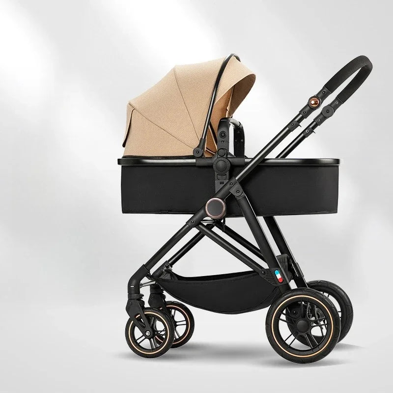 Portable 2-in-1 Baby Stroller - Bassinet Mode Foldable Reversible Seat