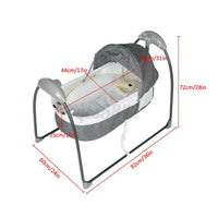 Comfy 3-in-1 Baby Electric Shaking Bed with Remote Music & Mosquito Net Safe Sleep Solution for Infants 0-12 Months