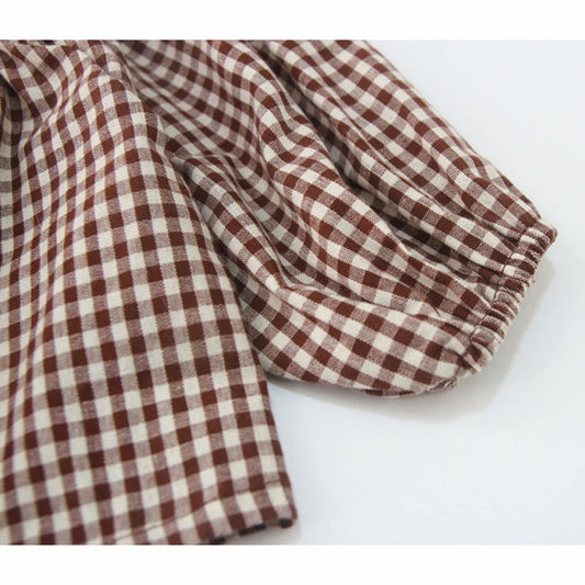 Infant Baby Boys Girls Clothes Set Spring Autumn Kids Baby Boys Girls Long Sleeve Grid T-shirt + Shorts 2pcs Toddler Clothes WAREHOUSE SHOP