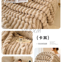 Striped Flannel Blanket – Cozy Bed Sheet & Sofa Throw