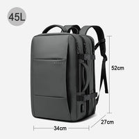 Stylish BANGE Travel Backpack – Business Laptop Backpack 17.3” Expandable, Waterproof, USB Charging, Large Capacity WAREHOUSE SHOP