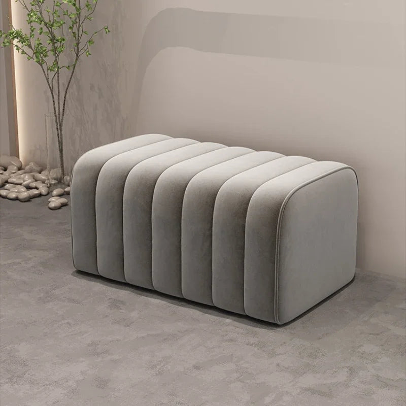 Luxury Velvet Bench - Nordic Footrest End of Bed Low Stool
