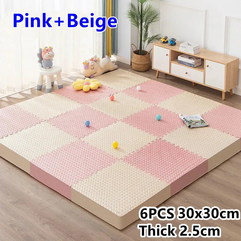 Baby Gym Play Mat 6PCS - Tatame Foam Puzzle Floor Mat for Playroom
