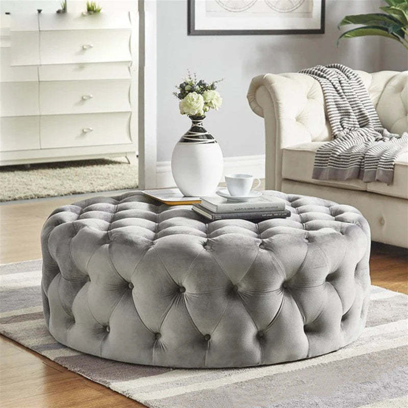Luxury Sofa living room furniture Home Relaxing velvet Giant Low Stool Modern bedroom floor Pouf INS designer Lazy soft ottoman