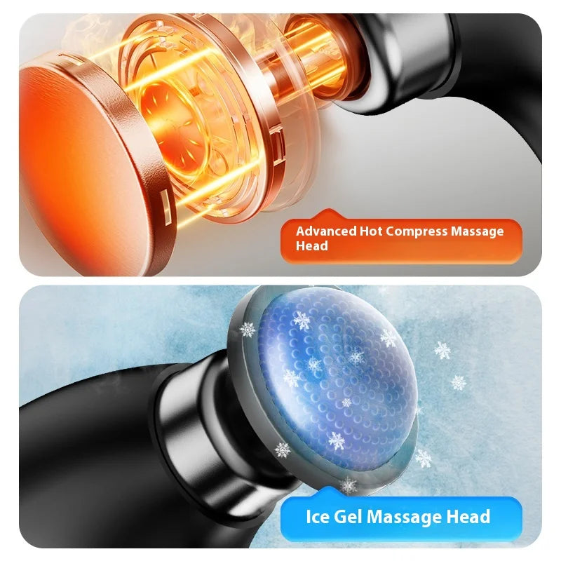 Fascia Gun Massager - Hot & Cold Heads Percussion Back & Neck Relief