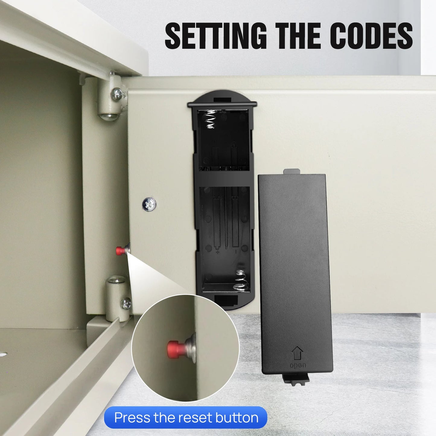 Safe Box for Home, Office. Secured Digital Code Safe with 2 Emergency Keys. Storage - 16L