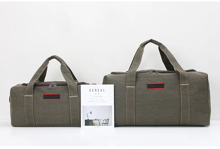 Large Capaci Canvas Travel Bag Handheld Long Distance Lage Bag for Men And Women on Busin Trips Wear Resistant Chee...