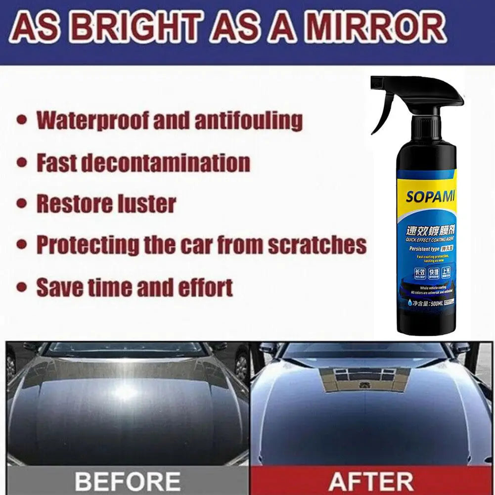 Sopami Car Coating Spray Nano Ceramic Quick Effect Car Coating Agent Spray Quick Coat Car Wax Polish Spray Car Protection