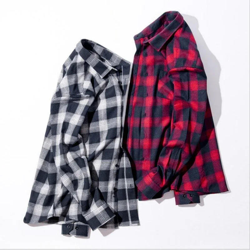Men Flannel Plaid Shirt. Soft Comfort Slim Fit Styles Brand for Official and Casual Long Sleeve Shirts