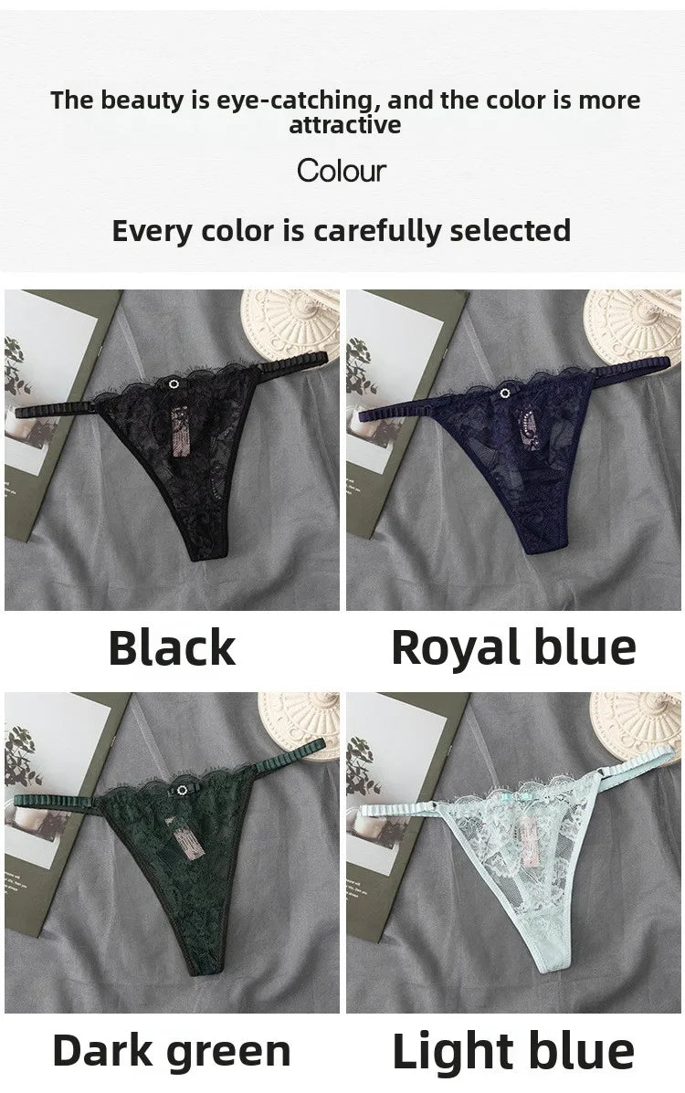 Women'S Sexy Lace Up Cut Out Thong Breathable Underwear for Women Thong Underwear
