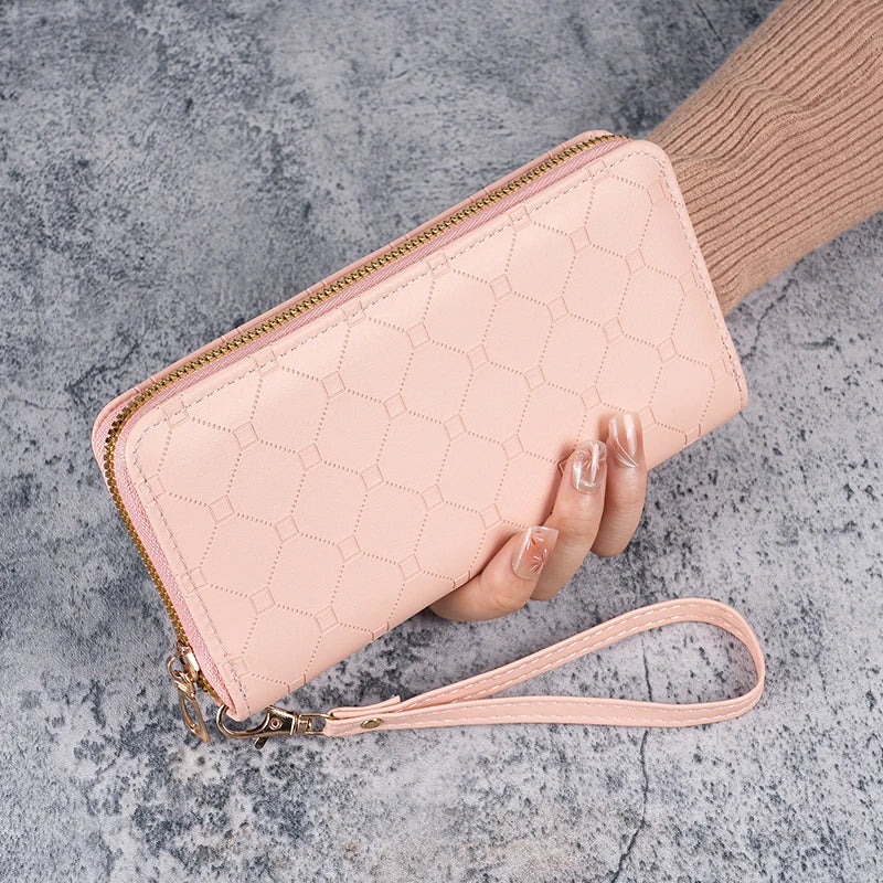 New Wallet, Korean cute long coin purse. Large capacity, lady multi-card zipper.