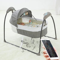 Comfy 3-in-1 Baby Electric Shaking Bed with Remote Music & Mosquito Net Safe Sleep Solution for Infants 0-12 Months