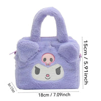 Miniso Plush Bag – Kawaii Kuromi, Cinnamoroll & Melody Cartoon Crossbody Handbag for Women & Girls WAREHOUSE SHOP
