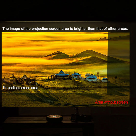 Portable Projector Screen 120 Inch - Anti-Light HD Projection Screen for Home Theater Outdoor