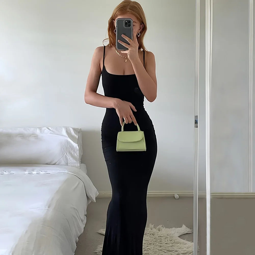 Ladies Casual, Long Dress. Sexy Sleeveless Backless Bodycon Maxi Dresses.