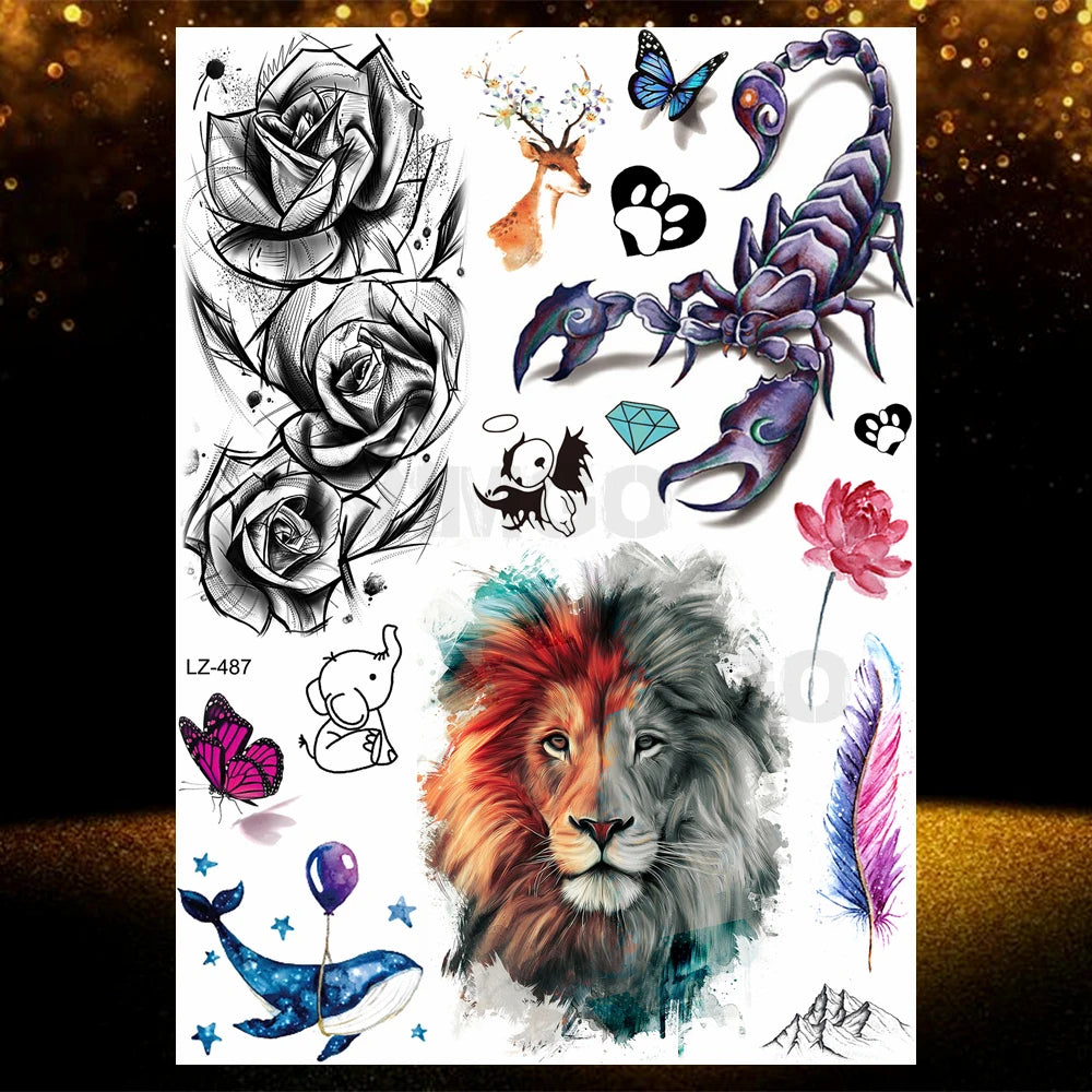 Chicano Bandit Mexico Temporary Tattoos For Men Women Fake Car Nun Tattoo religion Stickers Realistic Back Waterproof Tatoos