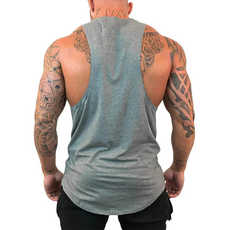 Regular MACHINE FITNESS Top GYM Bodybuilding Tank Top. Mens Workout Vest,  Jogger clothing Muscle Stringer Singlet