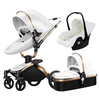 High Landscape Stroller Baby 4 in 1 Shock Absorbent Bidirectional Sitting and Lying Folding