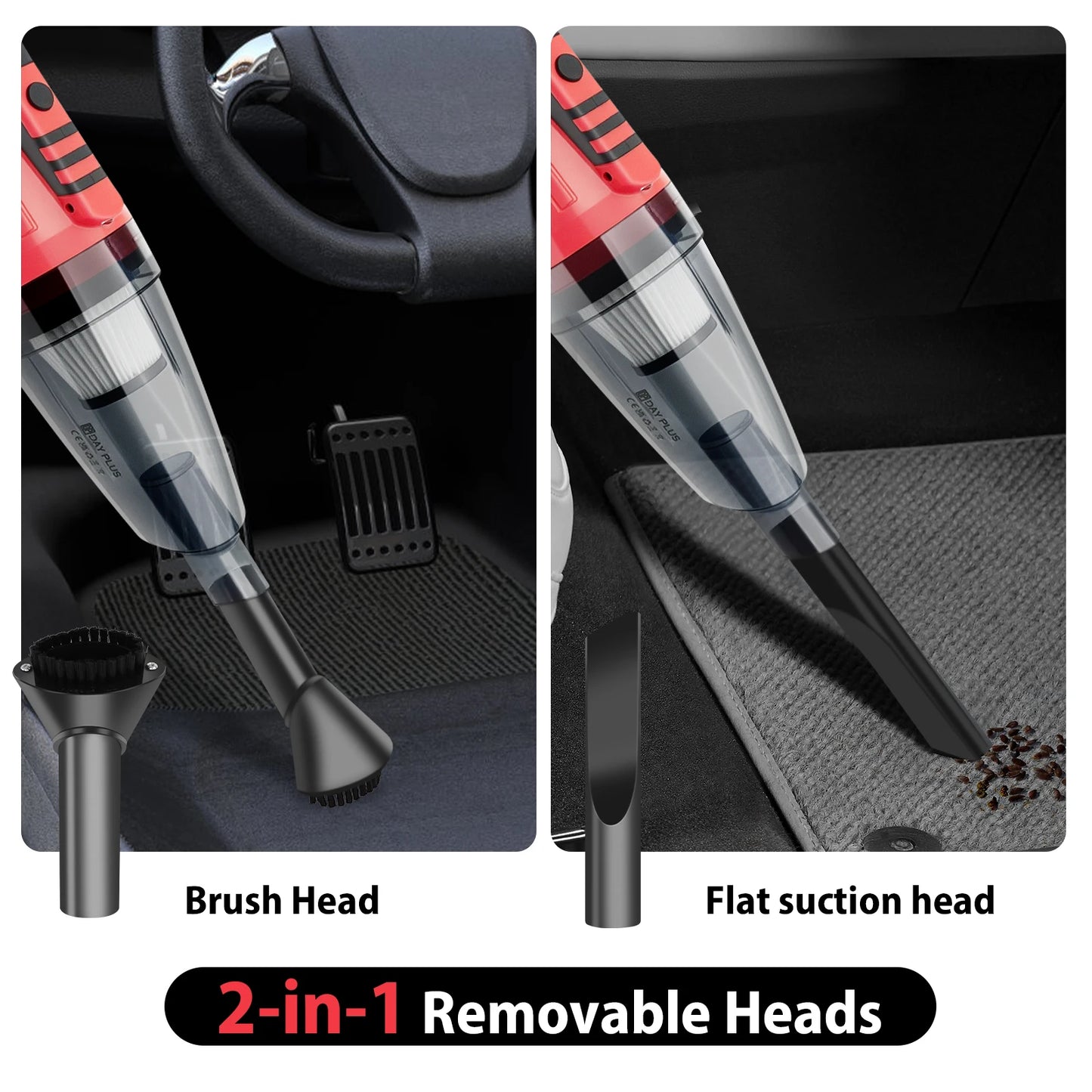 Cordless Vacuum Cleaner, 55KPA Lightweight Vacuum Cleaners for Home with Rechargeable 2200 mAh Battery, Handheld Vacuum for Home