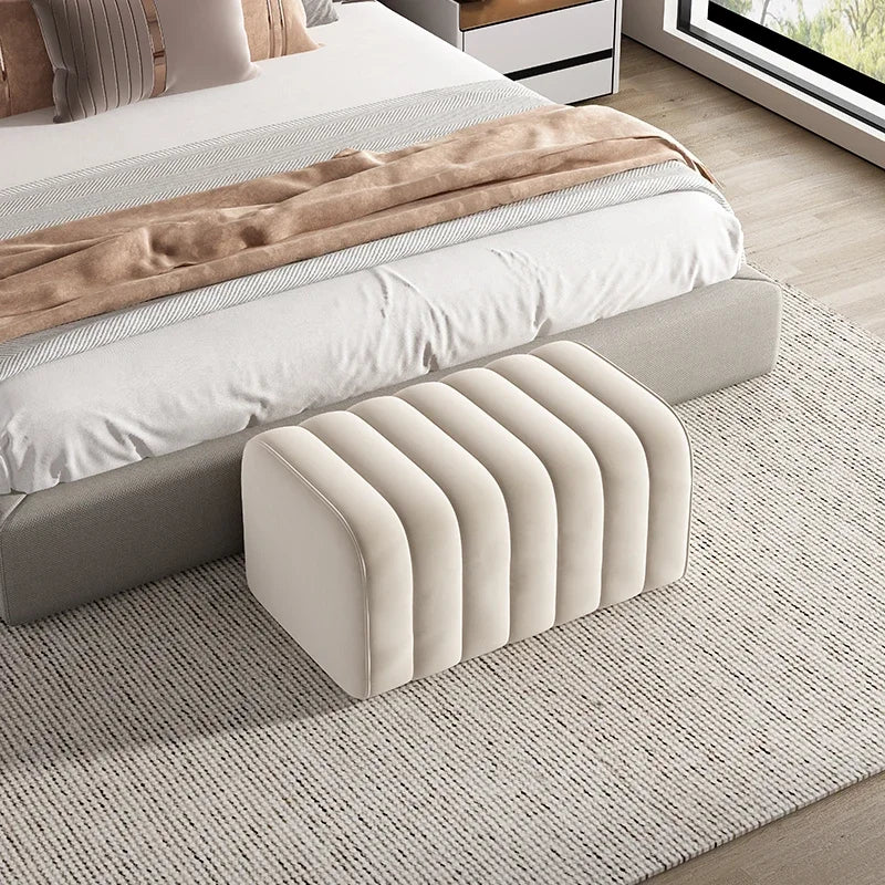 Luxury Velvet Bench - Nordic Footrest End of Bed Low Stool