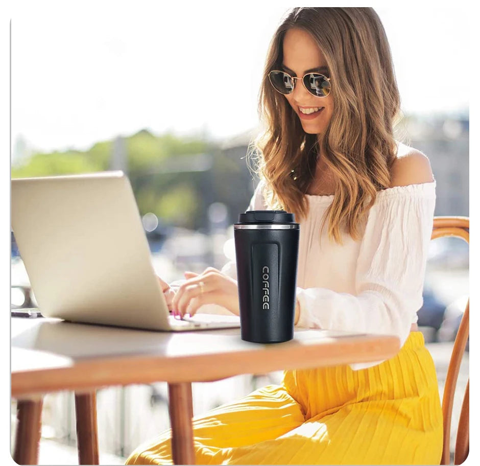Smart Stainless Steel Coffee Tumbler Thermos Cup, Intelligent Temperature Display, Portable Travel Mug 380ml 510ml
