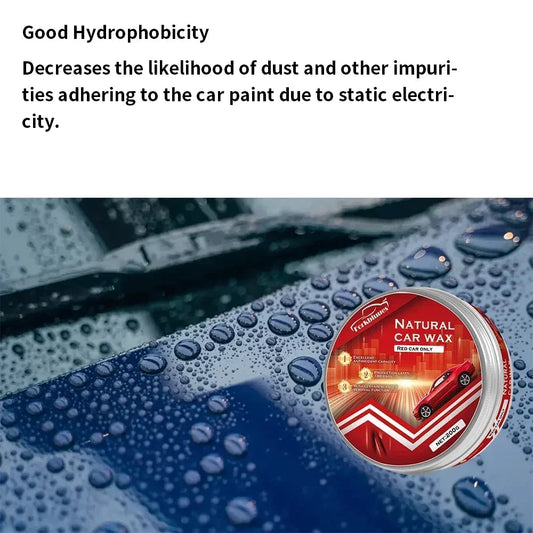Red Color Car Wax Crystal Plating Set Hard Auto Wax Paint Care Coating Tiny Scratch Repair Car Polisher with Sponge WAREHOUSE SHOP