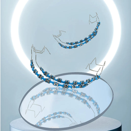 1 Pair Fake Braces for Teeth Colorful Temporary Tooth Dentistry Decoration with Metal Wires Orthodontic Ligature Ties Tooth Gems WAREHOUSE SHOP