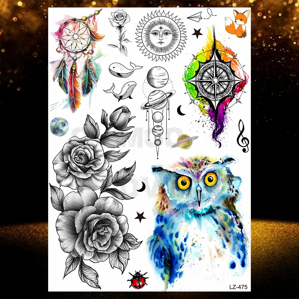 Chicano Bandit Mexico Temporary Tattoos For Men Women Fake Car Nun Tattoo religion Stickers Realistic Back Waterproof Tatoos