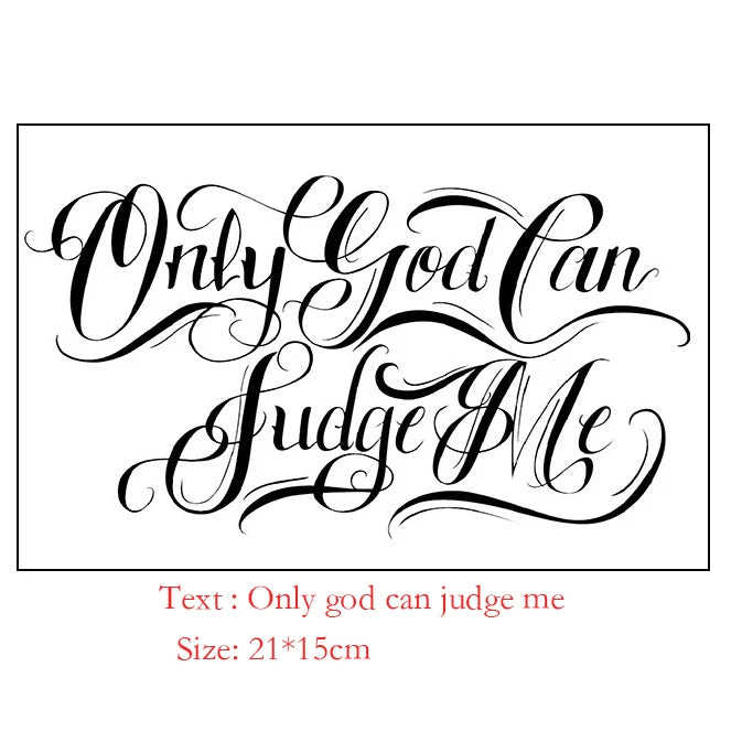 Waterproof Temporary Tattoo Sticker Flowers Big Pray Hands Cross Honely Lovely Letters Neck Flash Tatto Fake Tatoo for Women Men
