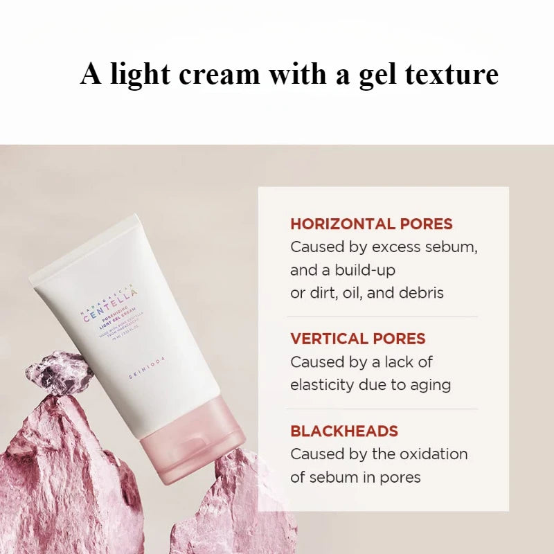 SKIN1004 Madagascar Centella Poremizing Light Gel Cream 75ml  Pores Care Deep Hydration Facial Creams Skincare Beauty Products